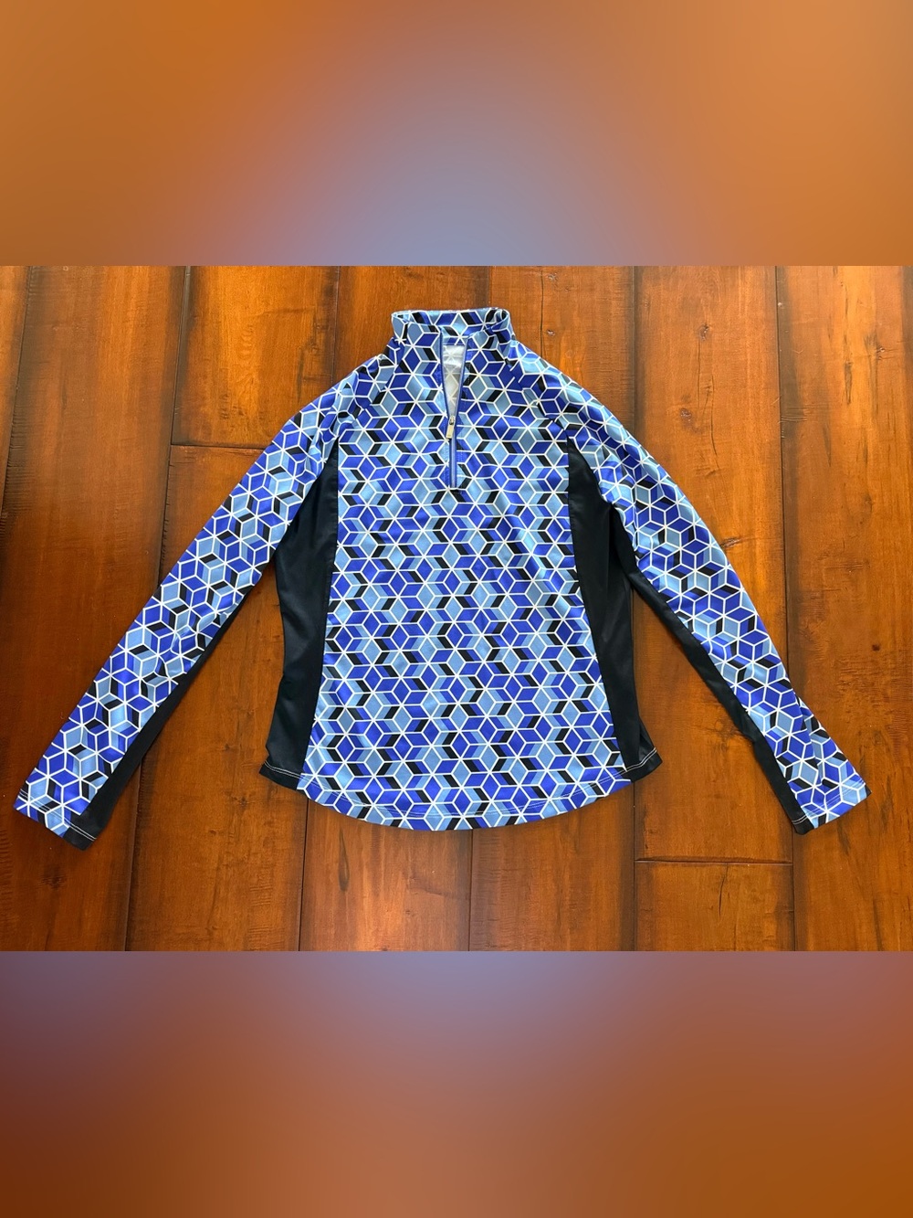 Tail Blue Geometric Quarter-Zip Athletic Top